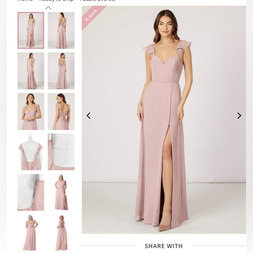 Azazie Everette dress dusty rose